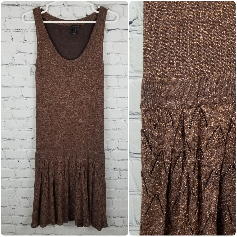 MNG COLLECTION | metallic thread knit dress